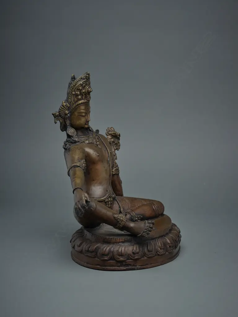 Tibetan bronze Green Tara figure, Image 1++